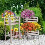 24 Bundles UV Resistant Faux Flowers for Outdoors