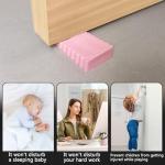 4 Pack Pink Rubber Door Stopper Wedges