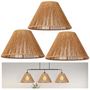 Boho Woven Lamp Shades - Set of 3