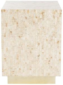 Juno Mosaic Faux Mother of Pearl Side Table