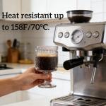 Vintage Floral Goblet Glasses Set - 6 Pack