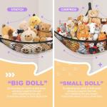 Black Stuffed Animal Hammock Net for Kids' Rooms