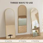 Full-Length Arched Mirror with Aluminum Frame