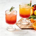 Vintage Floral Goblet Glasses Set - 6 Pack