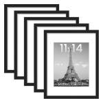 Upsimples Black Picture Frame Set of 5