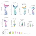 Mermaid Tail Wall Stickers for Kids' Rooms
