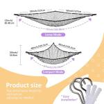 Black Stuffed Animal Hammock Net for Kids' Rooms