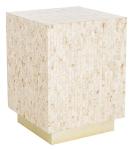 Juno Mosaic Faux Mother of Pearl Side Table