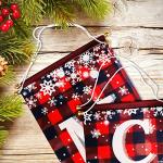 Buffalo Plaid Christmas Yard Sign Set