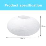 White Oval Paper Lanterns - 16" 2-Pack