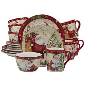 Holiday Wishes 16-Piece Dinnerware Set, Multicolor