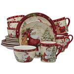 Holiday Wishes 16-Piece Dinnerware Set, Multicolor