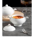 Classic Blue and Gold Porcelain Soup Tureen Set