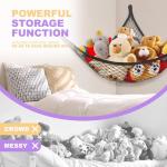 Black Stuffed Animal Hammock Net for Kids' Rooms