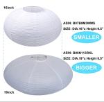 White Oval Paper Lanterns - 16" 2-Pack