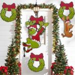 6-Piece Light Up Christmas Fence Decorations Set