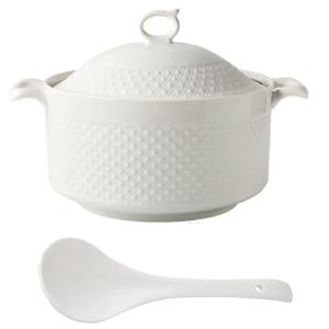 Porcelain Soup Serving Tureen with Lid and Ladle