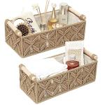 Boho Macrame Storage Baskets - Set of 2