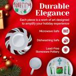 Christmas Stoneware Dinnerware Set - 16 Pieces