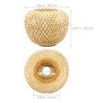 Rustic Bamboo Pendant Lamp Shade for Home Decor