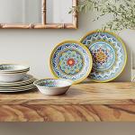 Portofino 12-Piece Melamine Dinnerware Set for 4
