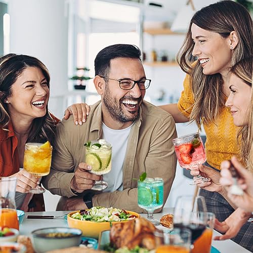 Set of 6 Vintage Floral Goblet Glasses