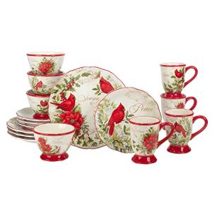 Winter's Medley 16-Piece Dinnerware Set for 4