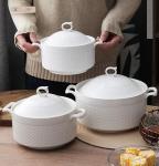 Porcelain Soup Serving Tureen with Lid and Ladle