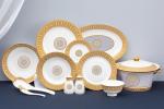 Elegant 44-Piece Mosaic Dinnerware Set for 6