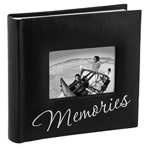Cursive Photo Album with Memo Space, Black