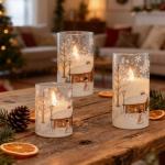 DRomance Snowman Flameless Candles with Remote and Timer