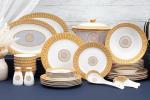Elegant 44-Piece Mosaic Dinnerware Set for 6
