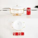 8.7" Ceramic Casserole with Glass Lid and Rack