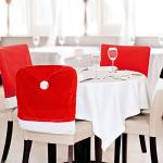 Red Christmas Chair Slipcovers - 4 Pack