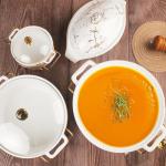 8.7" Ceramic Casserole with Glass Lid and Rack