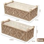 Boho Macrame Storage Baskets - Set of 2