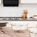 8.7" Ceramic Casserole with Glass Lid and Rack