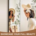 Delma Full Length Standing Mirror with Aluminum Frame