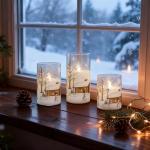 DRomance Snowman Flameless Candles with Remote and Timer