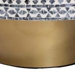 Coastal Black and White Capiz Shell Coffee Table