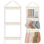 Neutral Baby Bibs and Pacifier Clip Organizer