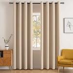 MIULEE Beige Thermal Blackout Curtains, 2 Panels