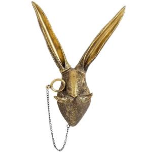 Gold Rabbit Head Wall Decor for Home or Office
