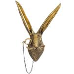 Gold Rabbit Head Wall Decor for Home or Office