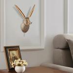 Gold Rabbit Head Wall Decor for Home or Office