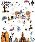 Halloween Window Stickers - 10 Sheets for Decor