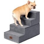 Dog Stairs for High Beds - 4 Steps, Grey