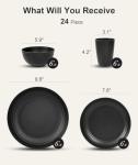 24-Piece Unbreakable Dinnerware Set for 6