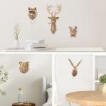 Gold Rabbit Head Wall Decor for Home or Office