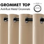 MIULEE Beige Thermal Blackout Curtains, 2 Panels